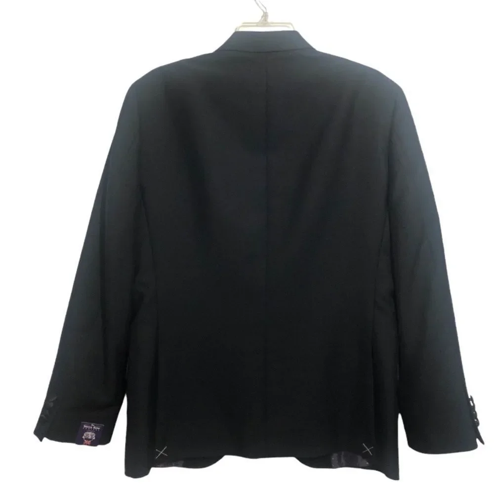 Savile Row Company Jacket Black Savoy Slim Fit Size 38S